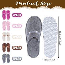 10 Pairs Non Slip Spa Slippers Disposable Slippers for Guests Men and Women Washable Reusable House Comfort Soft Slippers for Home Indoor Party Bathroom Bedroom Hotel