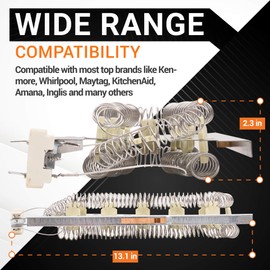 3387747 Dryer Heating Element, 3392519 279973 Thermal Fuse & Thermal Cut Off Kit, 8577274 Thermistor Kit Replacement by BlueStars - Exact Fit for Whirlpool & Kenmore Dryers