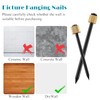 Bonsicoky Picture Hanging Nails, Black Steel Nails and Brass Head