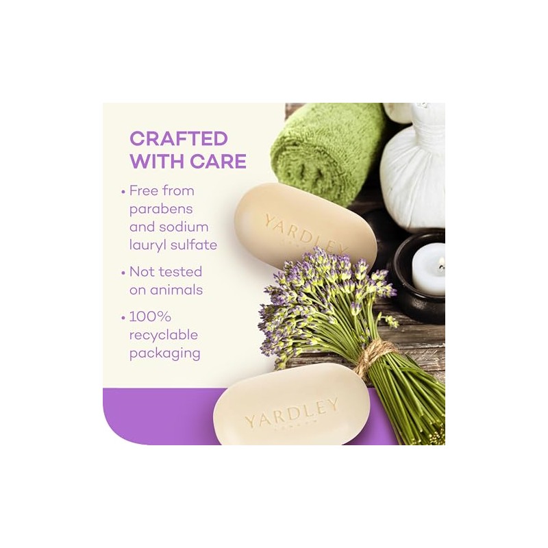 Yardley Bar Soap, English Lavender, 2 Count