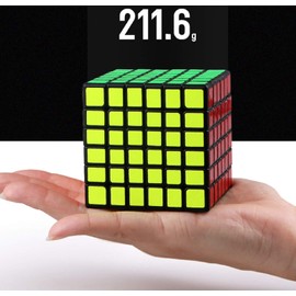 YUNTENG 6x6 Speed Cube Qiyi 6 by 6 Big Speed Cube 6x6x6 Cube Puzzle Game Toy Black for Children and Adults