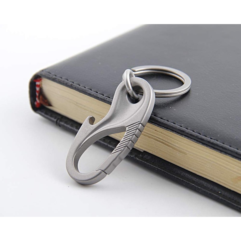 FEGVE Titanium Keychain with Bottle Opener Function Heavy Duty Carabiners