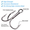 Fishing Treble Hooks Kit 110pcs/box High Carbon Steel Round Bend