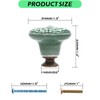Piutouyar Green Ceramic knobs, Kitchen Cabinet Knobs, Retro Dresser Knobs,