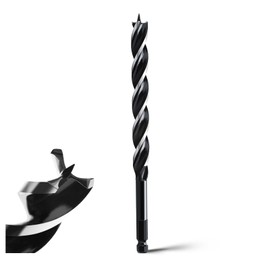 14 x 300 mm Wood Auger Drill Bit for Softwood, Hardwood with Centre Point and E 9.5 Shank