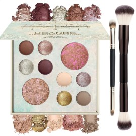 Ucanbe Paleta Facial Horneada 10 Colores Con Brochas