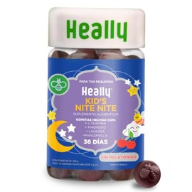 Suplemento Infantil para Dormir Sin Melatonina L-Teanina Magnesio HEALLY                                                                              