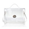 Hoxis Clear PVC Diagonal Bag, Women's, Plastic Bag, Handbag, Large