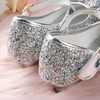 JerrisApparel Princess Shoes Girls Carnival Party Wedding Mary Janes, silver