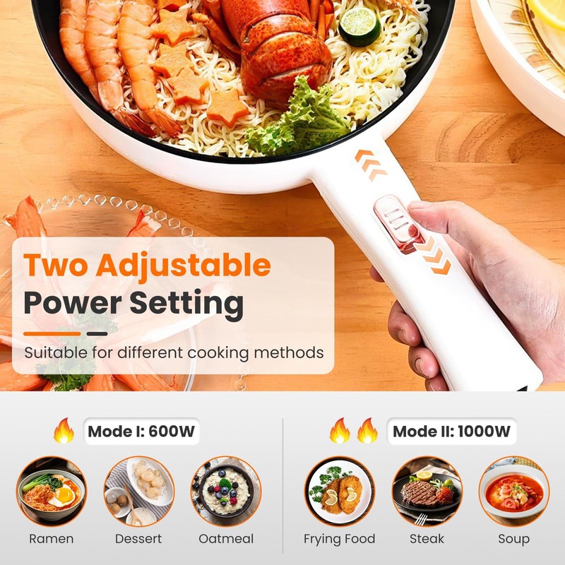 3L Electric Hot Pot, Non-Stick Multi-Cooker Frying Pan