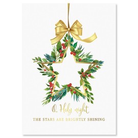 Current Shining Star Deluxe Nonpersonalized Christmas Cards - Holiday Greeting Cards, Set of 14, Large 5" x 7", Envelopes Included, Foil Accents & Lettering
