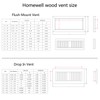 Homewell Maple Wood Floor Register, Drop in Vent with Damper,