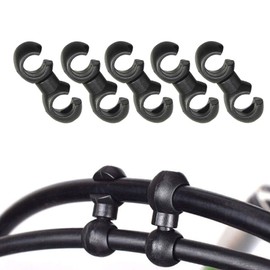 Saipor 20pcs Bike Cable Clasps S-Hook Clips Bicycle Rotatable for Brake Cable MTB Bike Road Bicycle