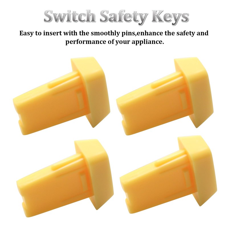 08912040610 Safety Switch Keys for Sears Craftsman,Ryobi,Delta,Wen,Dewalt,Jet,SawStop,Powertec,Rockwell Power Tools,4 pcs