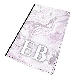 WTF | Marbled Ink Monograms (2) | Printed Art Faux Leather Passport Cover/Luggage Tag | MI2 (Passport Holder)