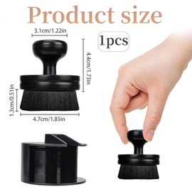 Auto Tyre Cleaning Brush, Car Tire Shine Brush, Tyre Dressing Applicator,Reusable Washable Car Detailing Brush with Stand Cover Soft Tire Shine Applicator for Auto Detail Vents Dash Trim Seats(Black)