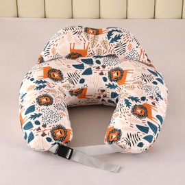BABYLIAN Nursing Pillow for Breastfeeding,Ergonomic Baby Feeding Pillows with Removable Washable Cotton Slipcover, Adjustable Waist Strap,Plus Size,More Support for Mom and Baby(Lion)