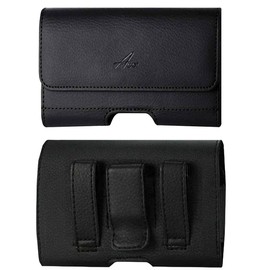 Agoz Leather Belt Clip Case for Izzo Swami 6000, Swami 5000, Swami GT, Swami 4000, Swami 4000+, Swami 3000, Swami Vibe, Swami 1500 Golf GPS, Holster Pouch Cover with Strong Clip