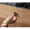 Goo-Ki 1.5''(38mm) Dia Matte Black Cabinet Knob, Big Zinc Alloy