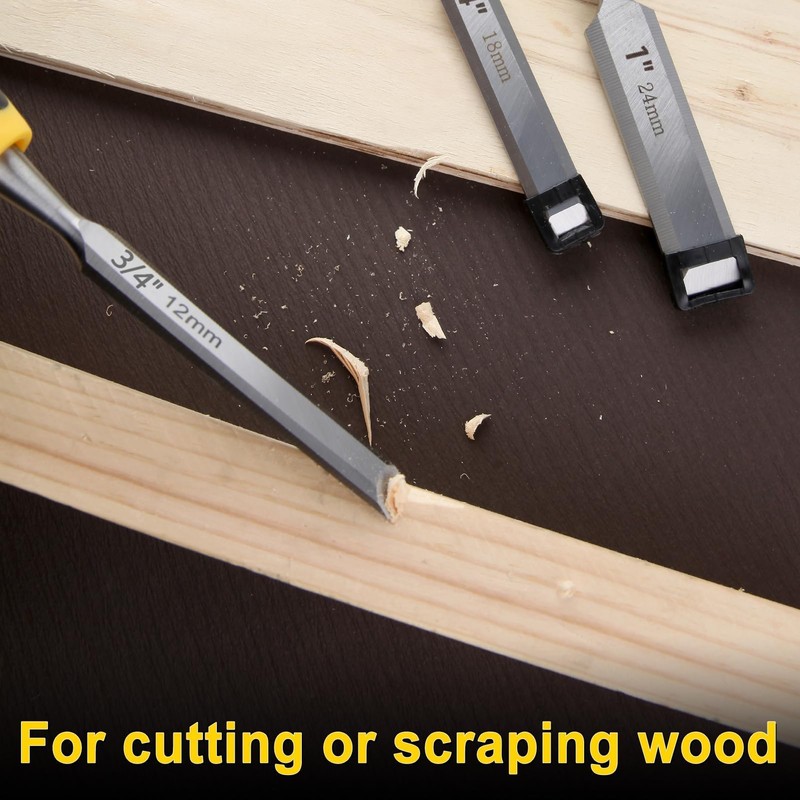 SPEEDWOX Wood Chisel Set, 3 Piece Set, 0.5 inch (12