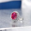 Gem Stone King 3.30 Cttw Red Created Ruby Ring For