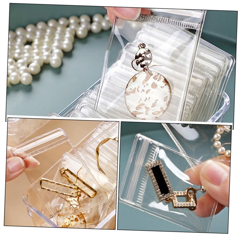COHEALI Jewelry Storage Pouches 100 Pack Sealing Zipper Bags for