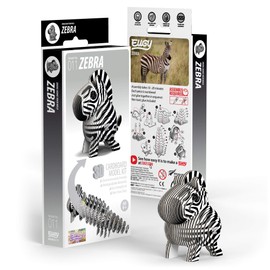 Eugy Zebra 3D Puzzle, 26 Piece Eco-Friendly Educational Learning Puzzles for Kids 6+