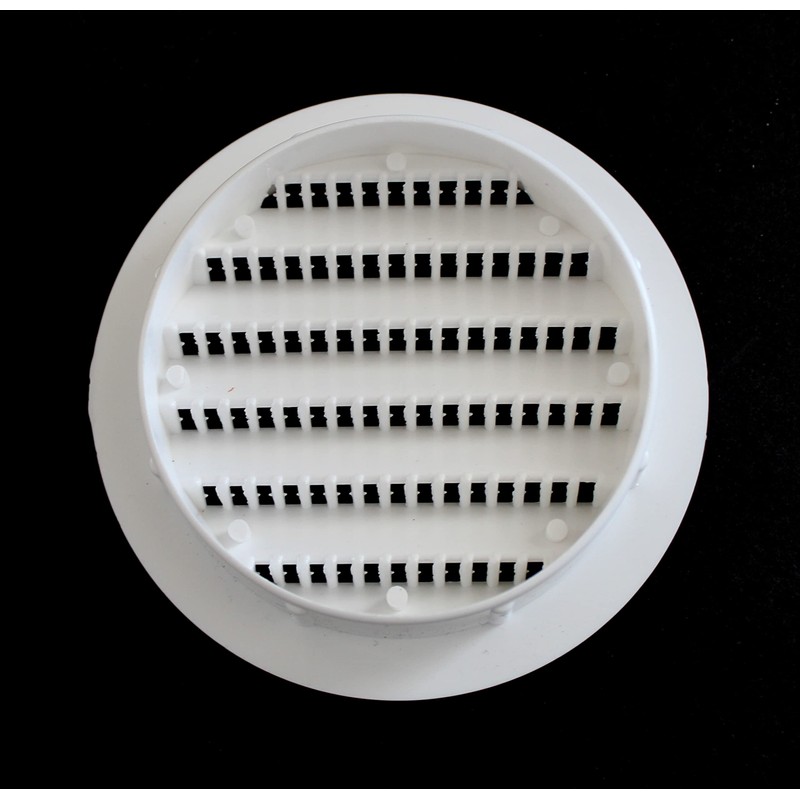 4" Round Plastic Louver Soffit Air Vent Reptile Screen Grille
