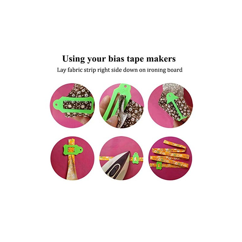 HONEYSEW 10pcs Multi-Sizes Folding Fabric and Biasing Strips Jelly Roll