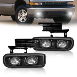 LED Fog Lights Assembly Fit For 1999-2002 Silverado 1500 2500/2001 2002 Silverado 1500HD 2500HD 3500/2000-2006 Tahoe Suburban 1500 2500 Fog Lamps