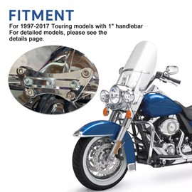 PSLER 1 inch handlebar risers clamp mount for Touring Street Road Electra Glide Ultra Classic Road King Ultra Limited Sportster 1997-2019 with 1 inch Clamping Area Ape Hangers Anti-Slip