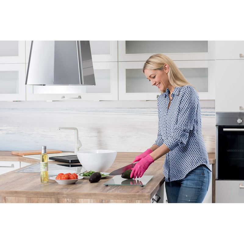 Vileda Rainbow Multi-Purpose Nitrile Gloves, Multi-Colour, Pack of 80, M/L