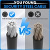 SDTC Tech 4-Pack Heavy Duty Loop End Cable Braided Stainless