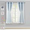 Your Zone Blackout Curtain Panel with Sheer Overlay, 1 Panel,