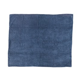 Creative Co-Op Cotton Velvet Throw with Kantha Stitch and Blanket Stitch Edge, Multicolor