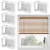6Pcs Metal Square Headrail Brackets - White Venetian Blind Fittings