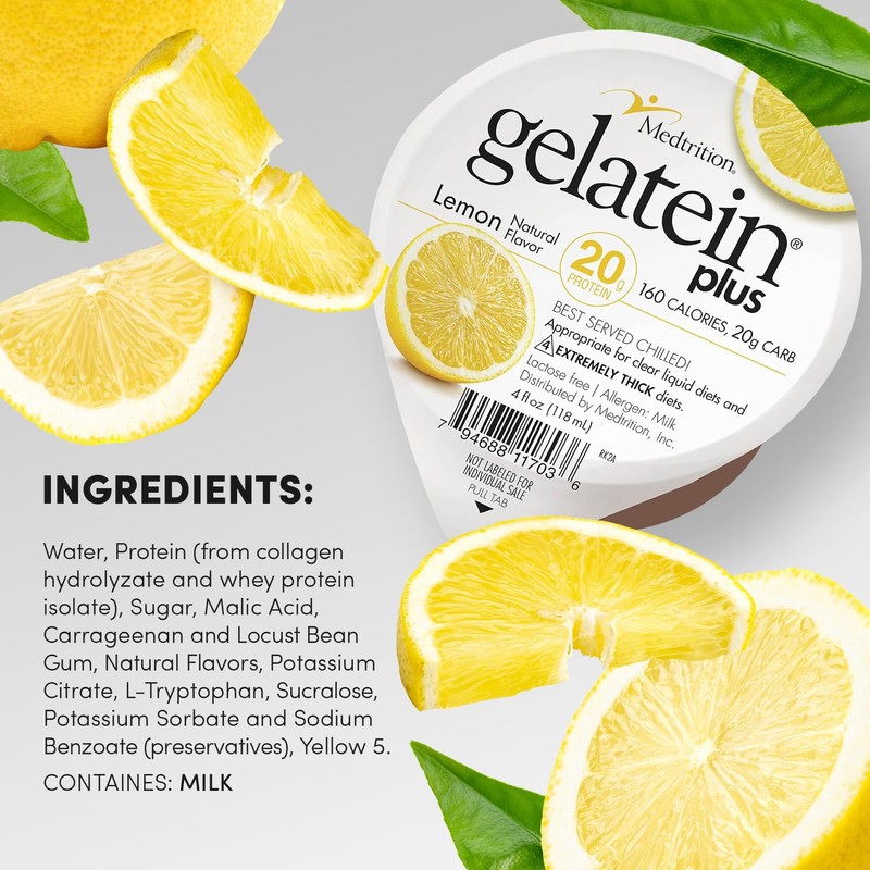 ProSource Gelatein Plus Lemon: 20 grams of protein. Ideal for