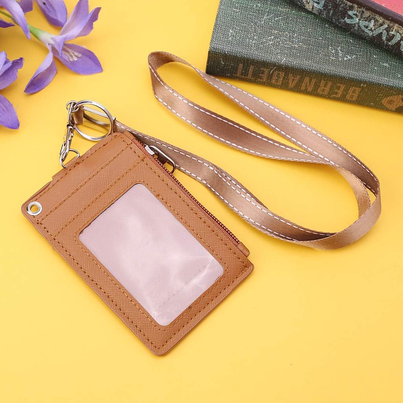 fatteryu Business Credit Card ID Badge Coin Purse Holder Neck