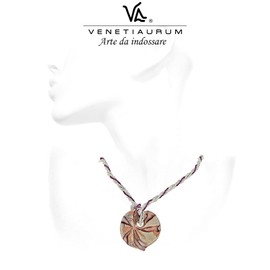 Venetiaurum - Halskette für Damen mit Herzanhänger aus Original Muranoglas und Silber 925 - Schmuck “Made in Italy” zertifiziert