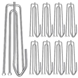 30 ganchos plisados de cortina de acero inoxidable, gancho para cortinas plisadas, 4 puntas de gancho plisado, 4 ganchos de cortina para ventana, puerta de baño