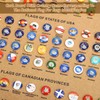 Operitacx Push Pins for Cork Board, 291pcs National Flag Decorative