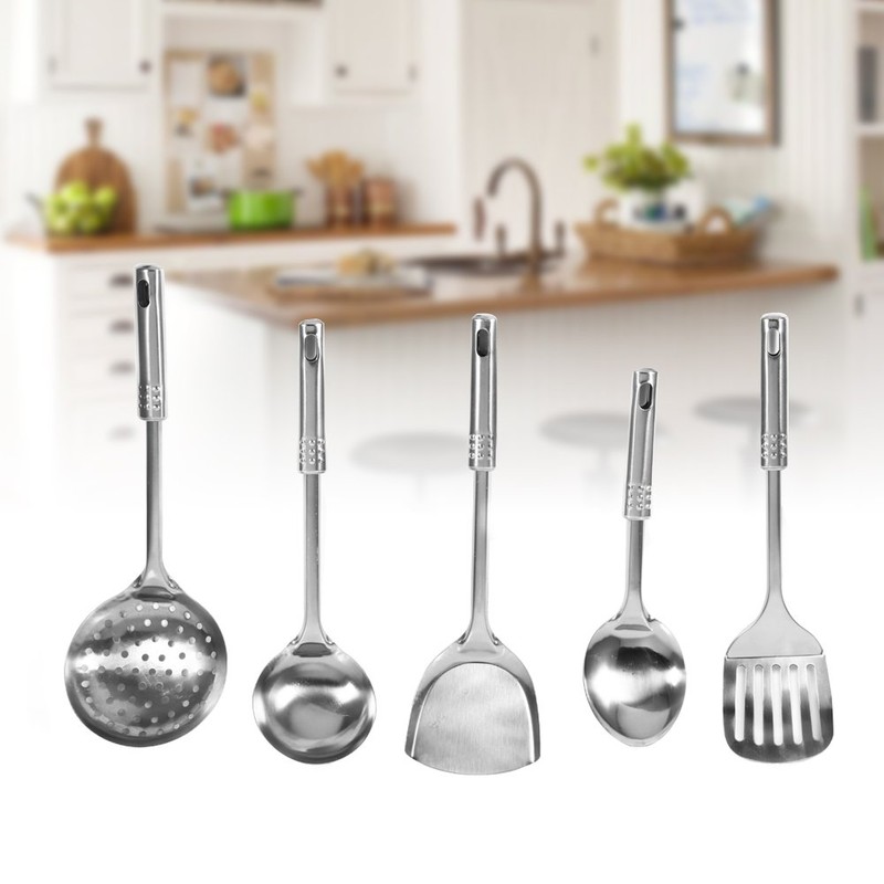 Sunicon 5 Pack Cooking Utensil Set, with Ergonomic Handle Multifunctional