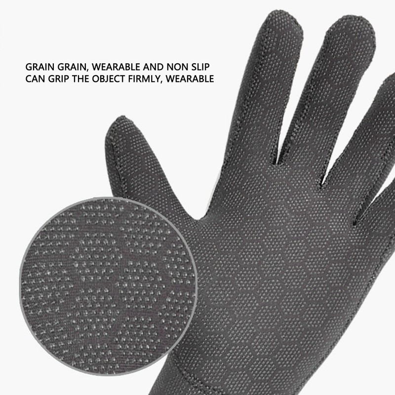 1 Pair Diving Gloves Warm Cold Proof Prevent Slip 3mm