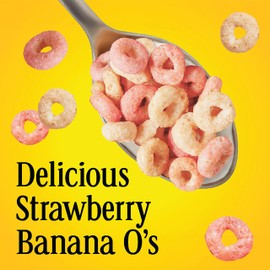 Strawberry Banana Cheerios, Heart Healthy Gluten Free Breakfast Cereal, Made with Whole Grain Oats, 11.2 oz