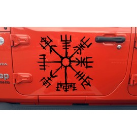 Viking Compass Vinyl Decal V10 - Vegvisir Way Sign Post Norse Mythology - Die Cut Sticker