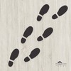 Decooo.be Wall Sticker 6 Footprints (Shoe Tracks) Black Sticker