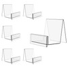 Boloyo Acrylic Display Stand with Sign Plate, 6PC Clear Display