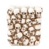 Skull Pen Holder White Resin Makeup Brush Holder Organiser Decoration