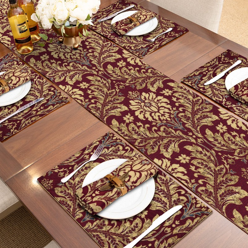 Loom and Mill Luxury Jacquard Table Runner 108 inches Long,