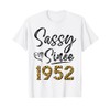 Sassy Since 1952 Leopard Pattern Funny Birthday For Woman T-Shirt